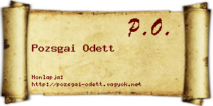 Pozsgai Odett névjegykártya